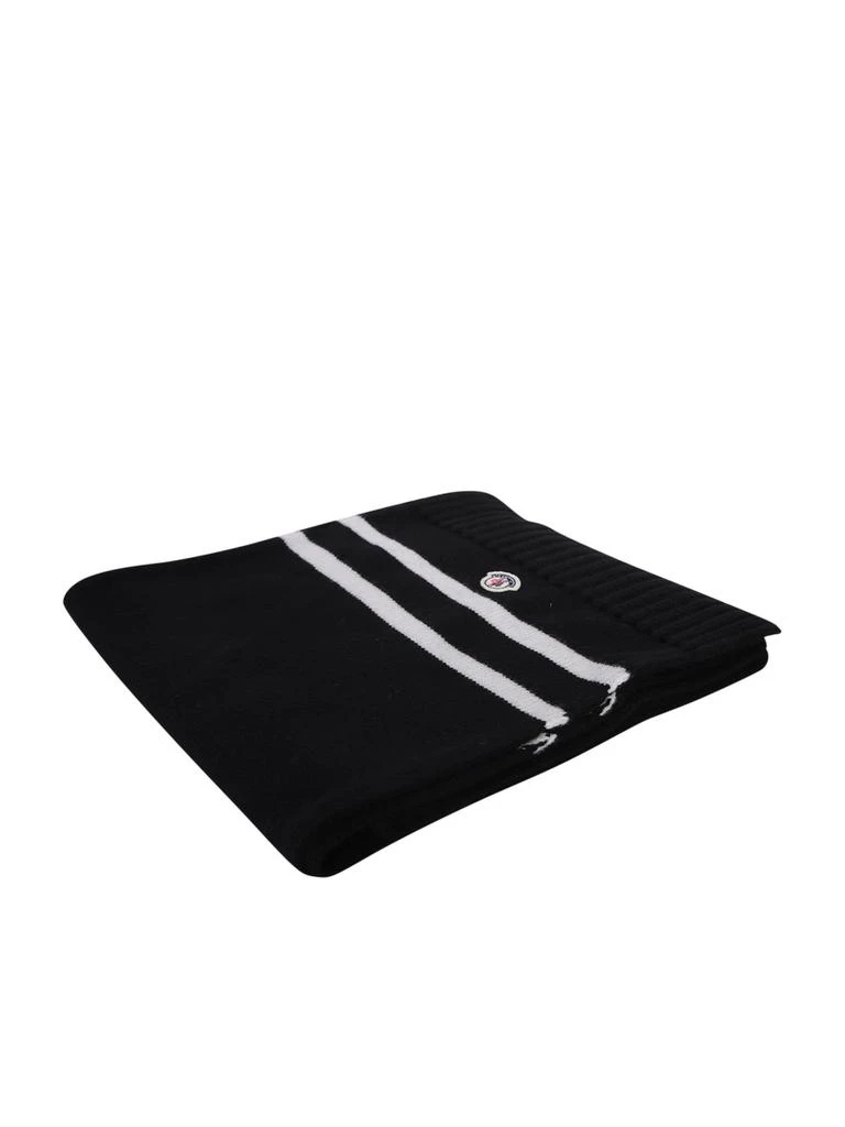 商品Moncler|Moncler Logo Patch Knitted Scarf,价格¥2646,第1张图片
