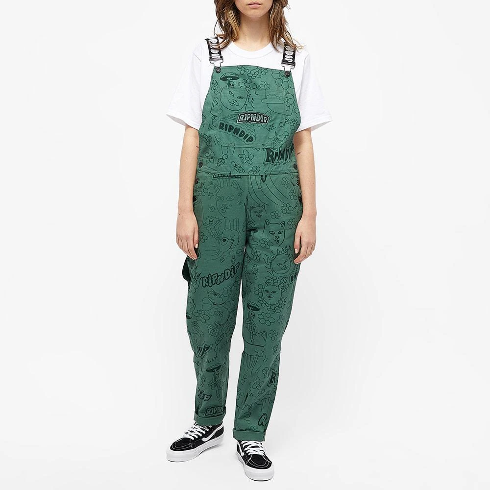 商品RIPNDIP|RIPNDIP All Over Print Dungarees,价格¥629,第3张图片详细描述