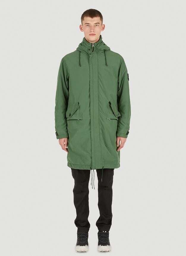 Fish Tail Parka Coat in Green商品第1张图片规格展示