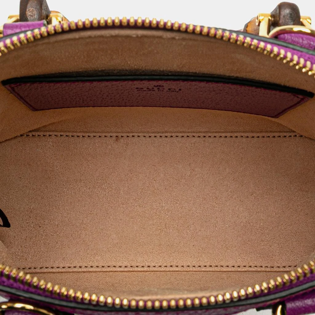 Gucci Purple Mini Dollar Calfskin Bamboo Diana Dome Satchel 商品