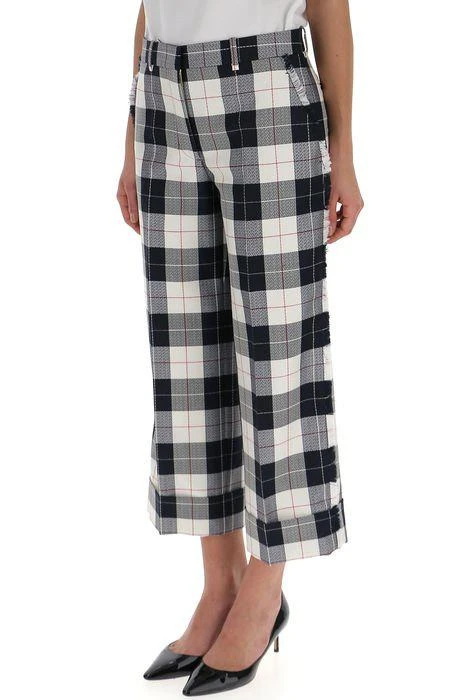 商品Thom Browne|Thom Browne Checked Crop Trousers,价格¥7450,第3张图片详细描述