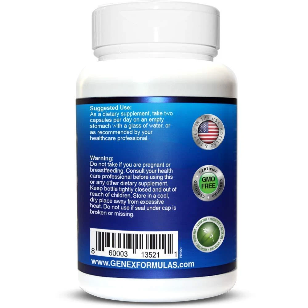 商品Genex Formulas|Genex Formulas NAD+ Precursor Supplements - 99% Pure Shelf Stabilized Supplement Capsules for Increased NAD Levels & Healthy Aging, GMP Certified, 500mg per Serving, 60 Capsules,价格¥491,第4张图片详细描述