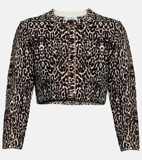 商品Alaïa|Leopard-print jacquard cardigan,价格¥12869,第1张图片