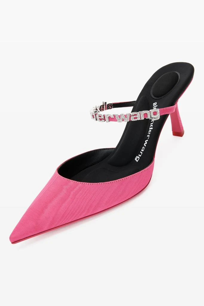 商品Alexander Wang|DELPHINE 65 LOGO STRAP MULE IN VISCOSE,价格¥5297,第4张图片详细描述