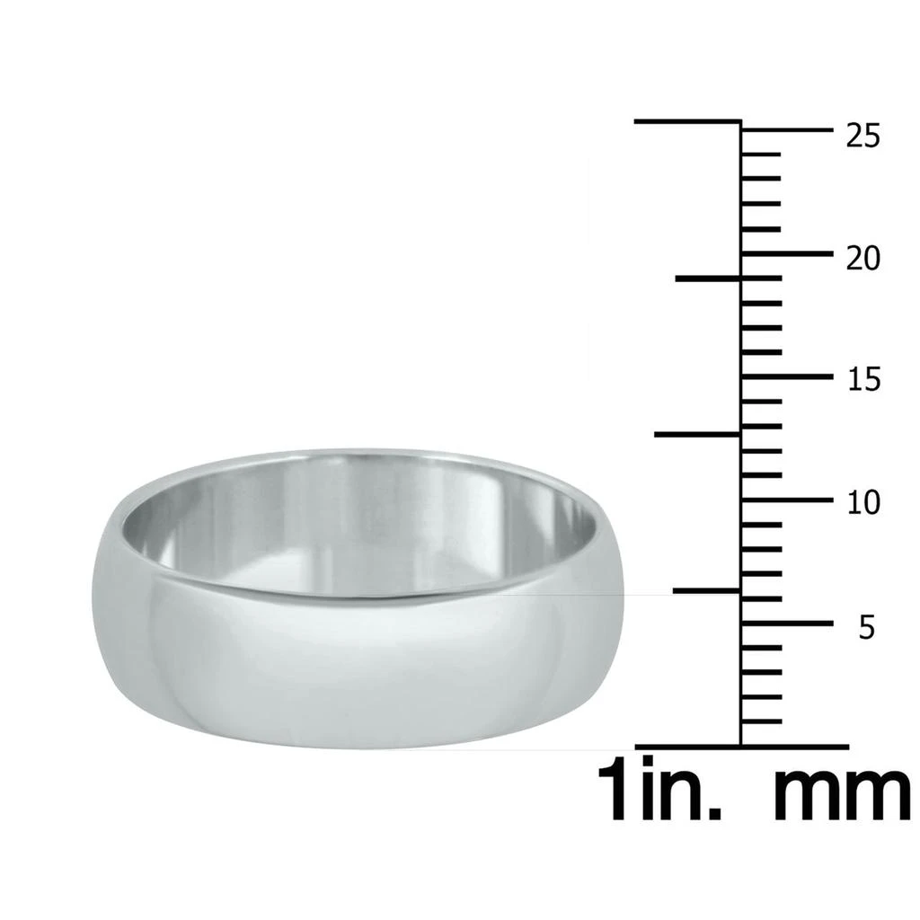 商品SSELECTS|6Mm Domed Comfort Fit Wedding Band In 14K White Gold,价格¥5399,第4张图片详细描述