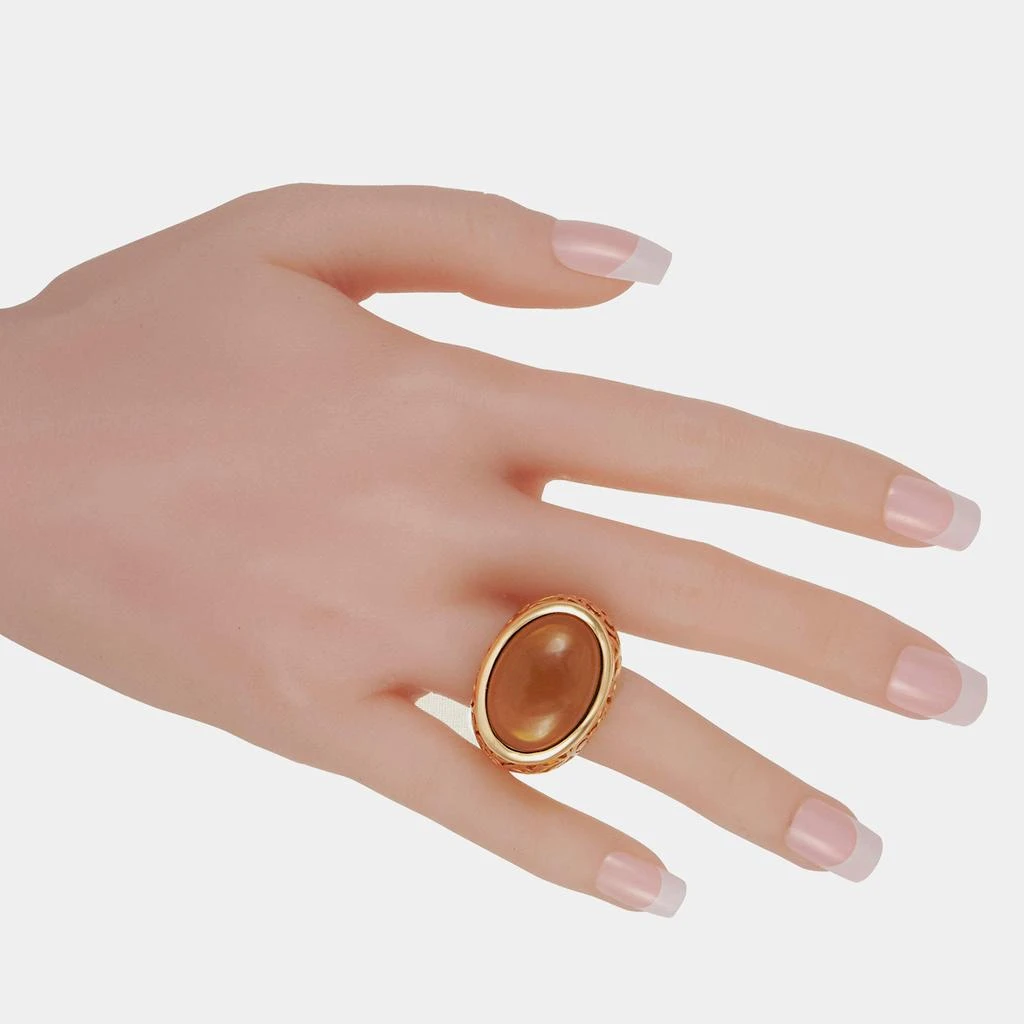 商品[二手商品] Pomellato|Pomellato Arabesque 18K Rose Gold Amber Ring US 5.25,价格¥21688,第2张图片详细描述