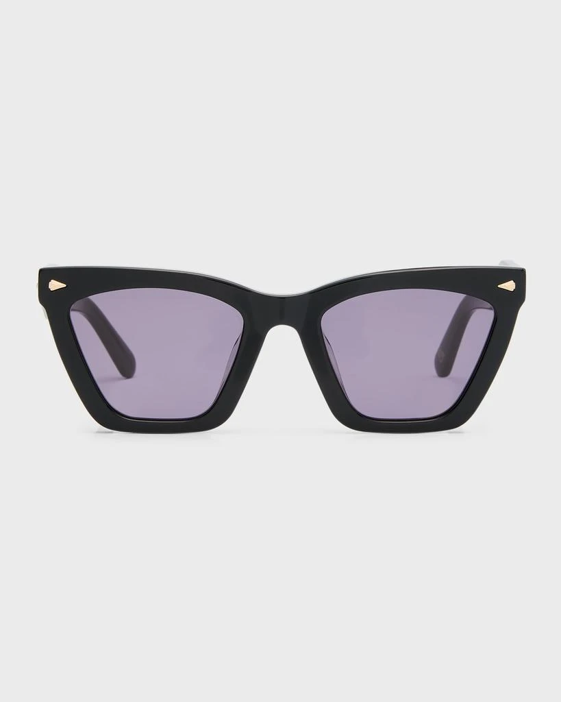 商品KAREN WALKER|Logo Acetate Cat-Eye Sunglasses,价格¥1468,第3张图片详细描述