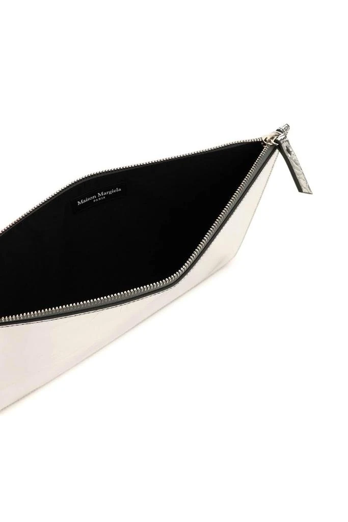 商品MAISON MARGIELA|CRACKED LAMINATED LEATHER LARGE POUCH,价格¥1476,第4张图片详细描述