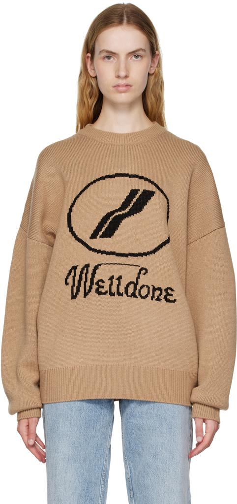 Beige Crewneck Sweater商品第1张图片规格展示