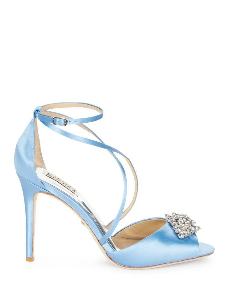 商品Badgley Mischka|Tatum Satin Stiletto Heel Sandals,价格¥710,第4张图片详细描述