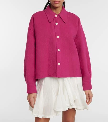 Hanao wool-blend shirt jacket 商品