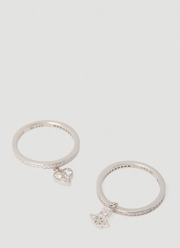 Set of Two Brandita Rings in Silver商品第1张图片规格展示