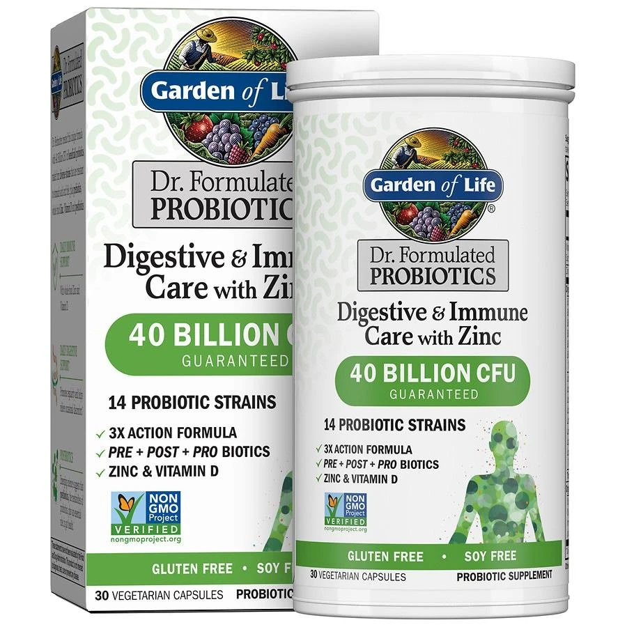 商品Garden of Life|Dr. Formulated Digestive & Immune + Zinc,价格¥151,第1张图片