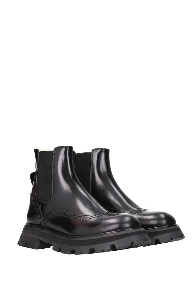 商品Alexander McQueen|Ankle boots Leather Black,价格¥2624,第2张图片详细描述