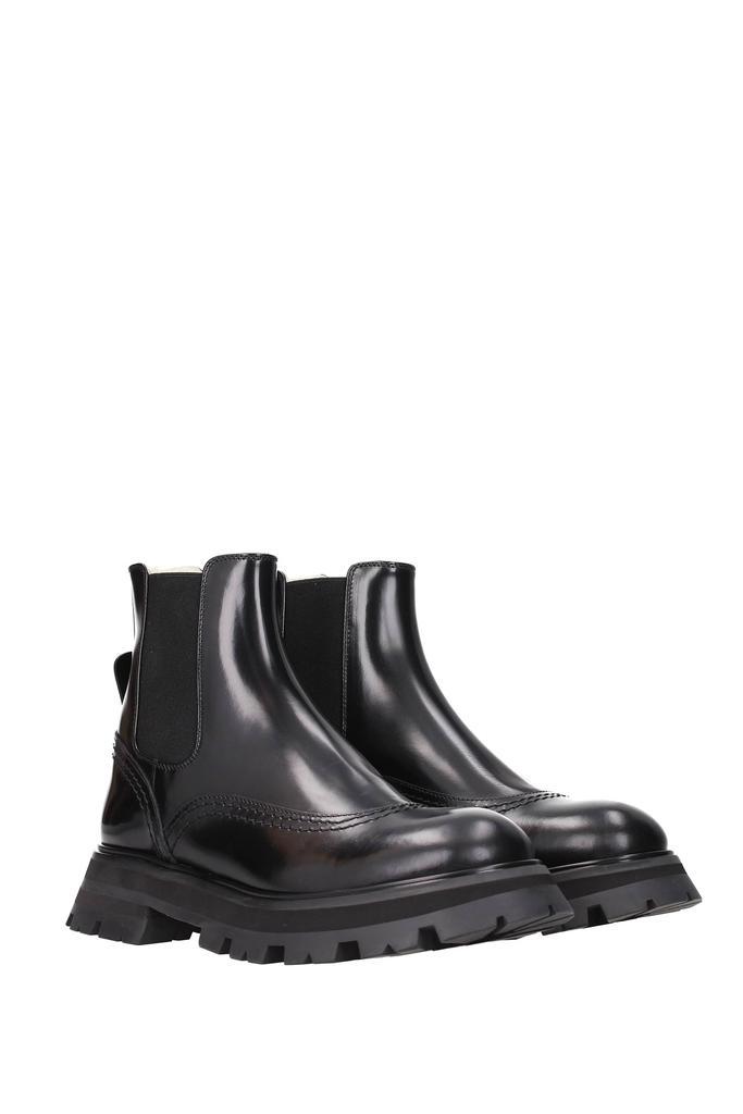 商品Alexander McQueen|Ankle boots Leather Black,价格¥2532,第4张图片详细描述