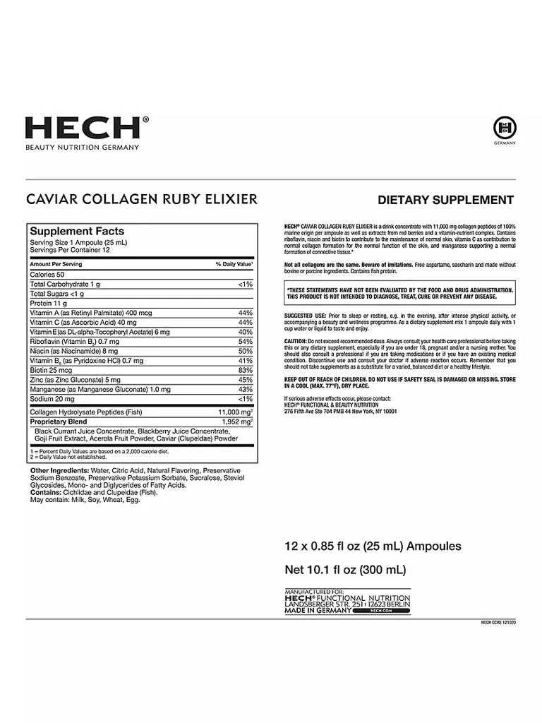 商品Hech|Caviar Collagen Ruby Elixier,价格¥415,第3张图片详细描述