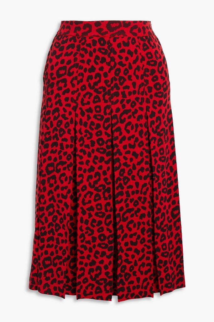 商品Gucci|Pleated leopard-print silk and cotton-blend skirt,价格¥14234,第1张图片