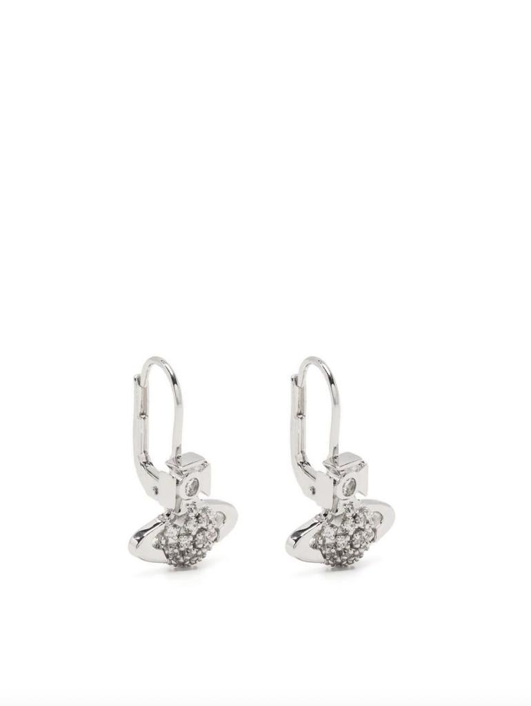 商品Vivienne Westwood|donna bas relief drop earrings platinum,价格¥1066,第1张图片