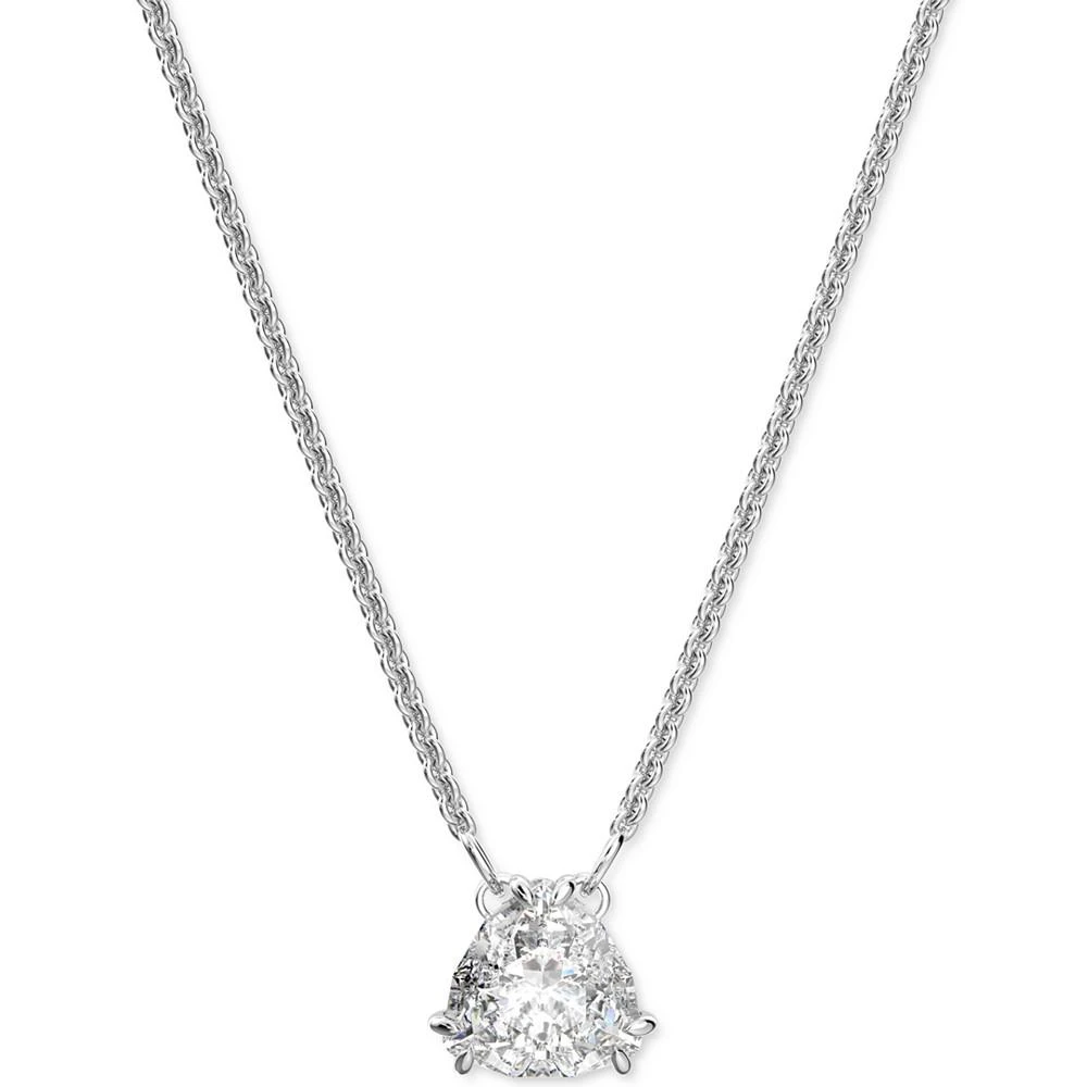 商品Swarovski|Rhodium-Plated Trilliant-Crystal Pendant Necklace, 14-7/8" + 2" extender,价格¥598,第1张图片