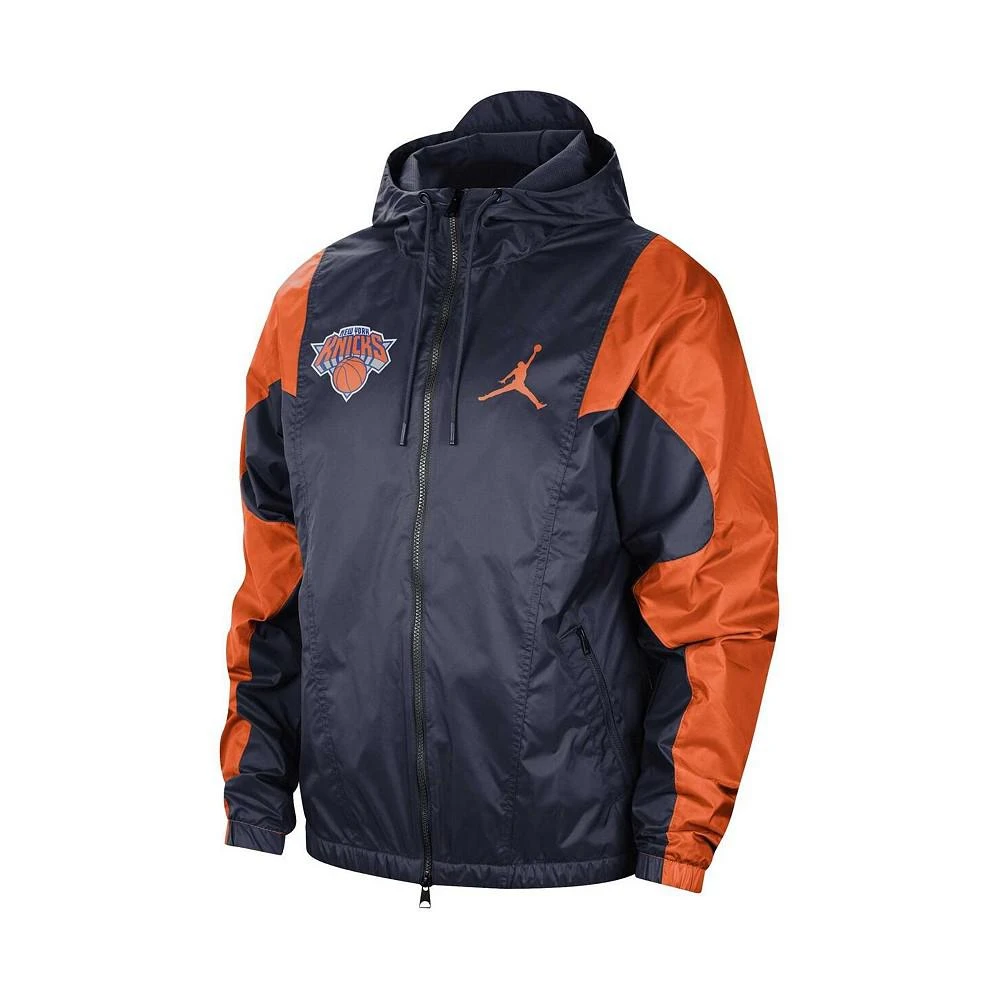 商品Jordan|Men's Brand Navy New York Knicks Authentic Statement Edition Full-Zip Windbreaker,价格¥972,第2张图片详细描述