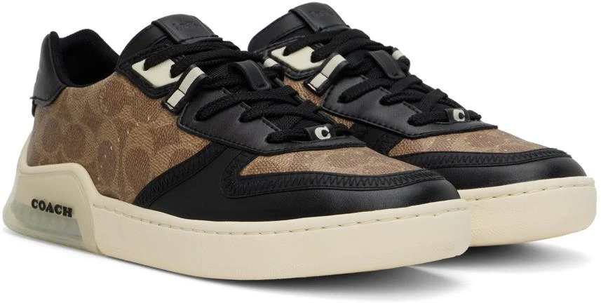 商品Coach|Brown & Black Citysole Court Sneakers,价格¥701,第4张图片详细描述