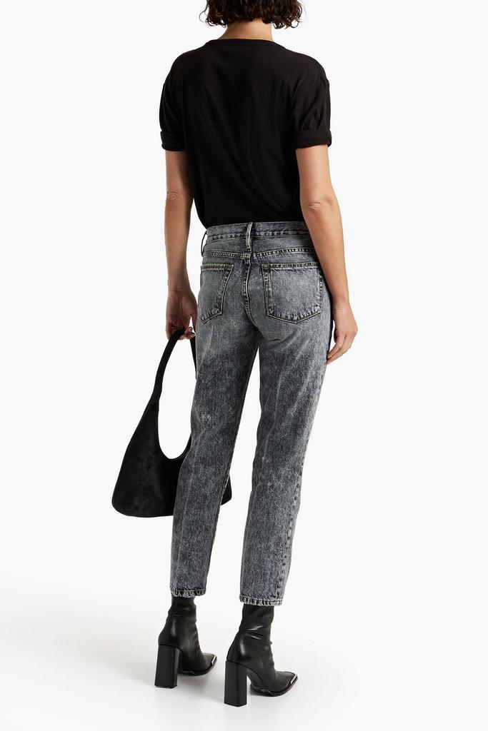 Le Nouveau acid-wash mid-rise straight-leg jeans商品第1张图片规格展示