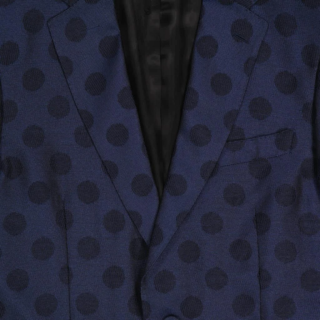 商品Burberry|Men's Midnight Blue Soho Fit Spot Wool Silk Cotton Evening Jacket,价格¥2661,第3张图片详细描述