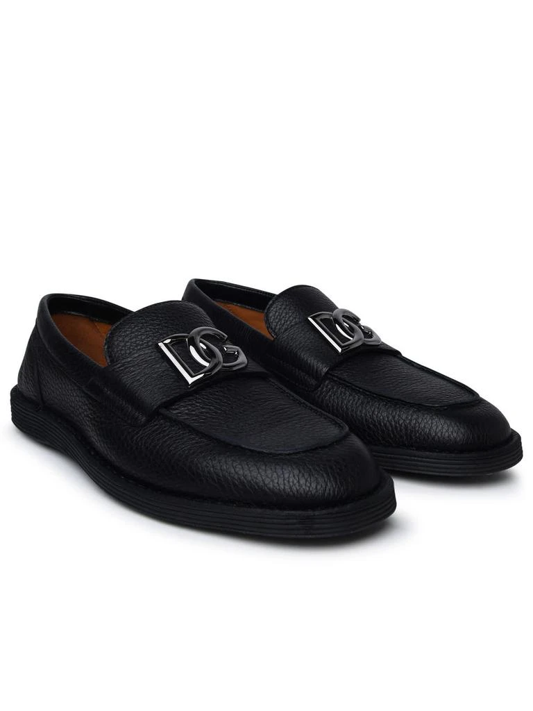 商品Dolce & Gabbana|Black Leather Loafers,价格¥5497,第2张图片详细描述