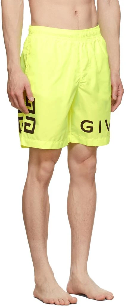 商品Givenchy|Yellow 4G Swim Shorts,价格¥2211,第2张图片详细描述