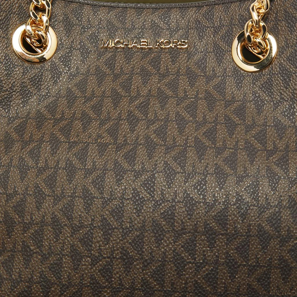 商品[二手商品] Michael Kors|Michael Kors Brown Signature Coated Canvas Small Teagen Satchel,价格¥1450,第5张图片详细描述