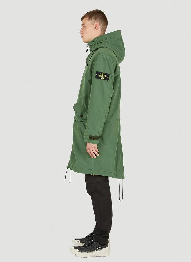 商品Stone Island|Fish Tail Parka Coat in Green,价格¥5864,第3张图片详细描述