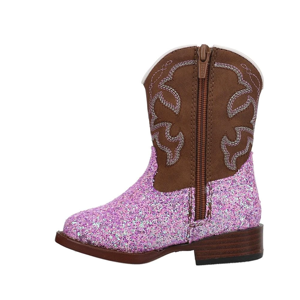 商品Roper|Glitter Blast Square Toe Cowboy Boots (Toddler),价格¥432,第3张图片详细描述