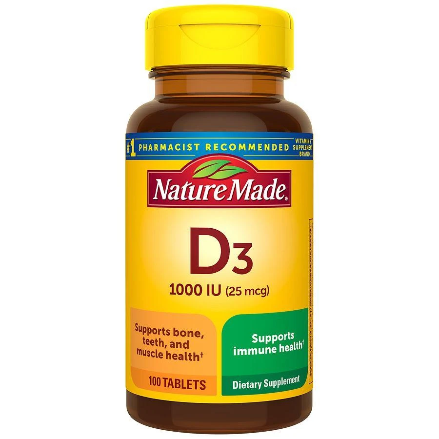 商品Nature Made|Vitamin D3 1000 IU (25 mcg) Tablets,价格¥109,第1张图片