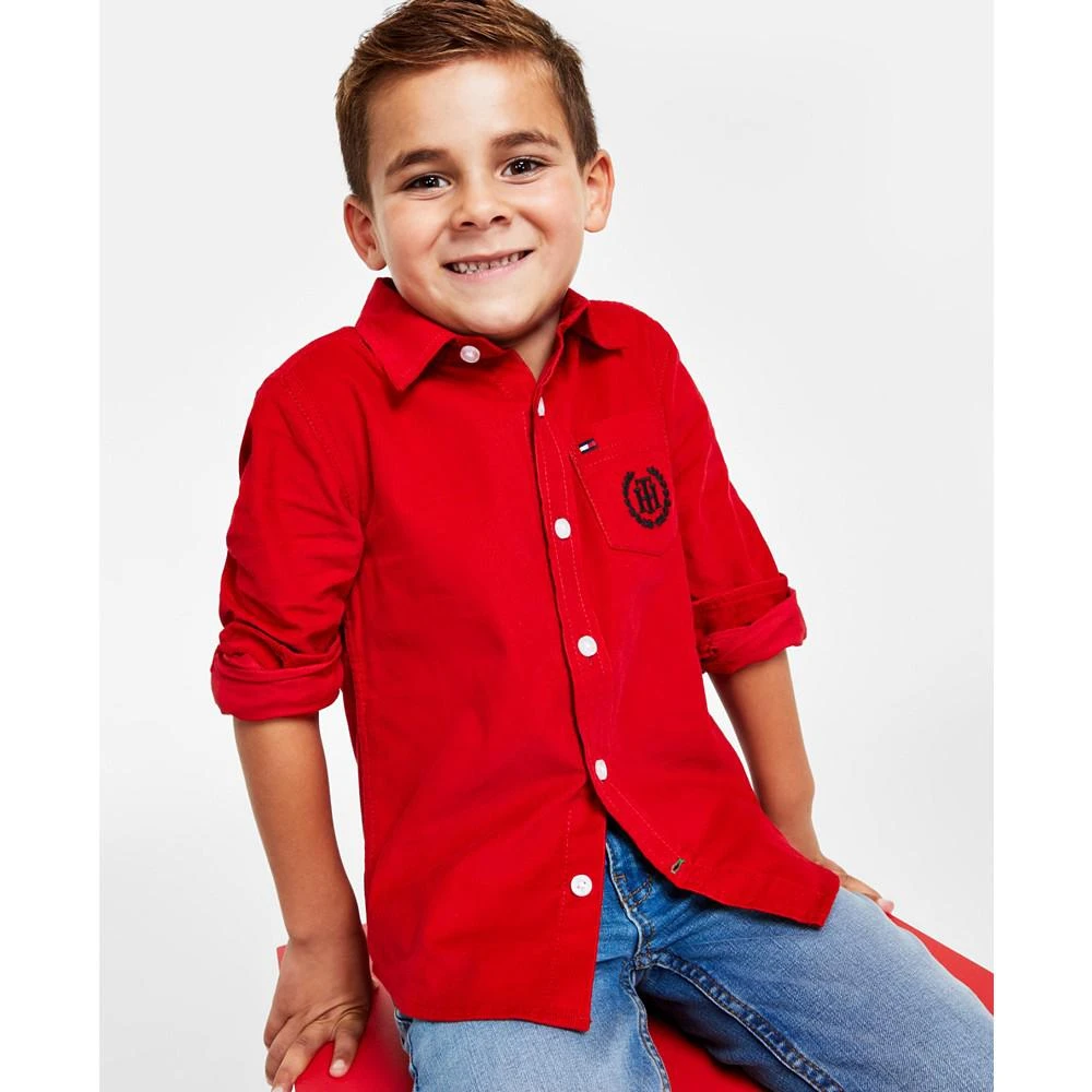 商品Tommy Hilfiger|Little Boys Long Sleeve Cord Shirt,价格¥296,第3张图片详细描述