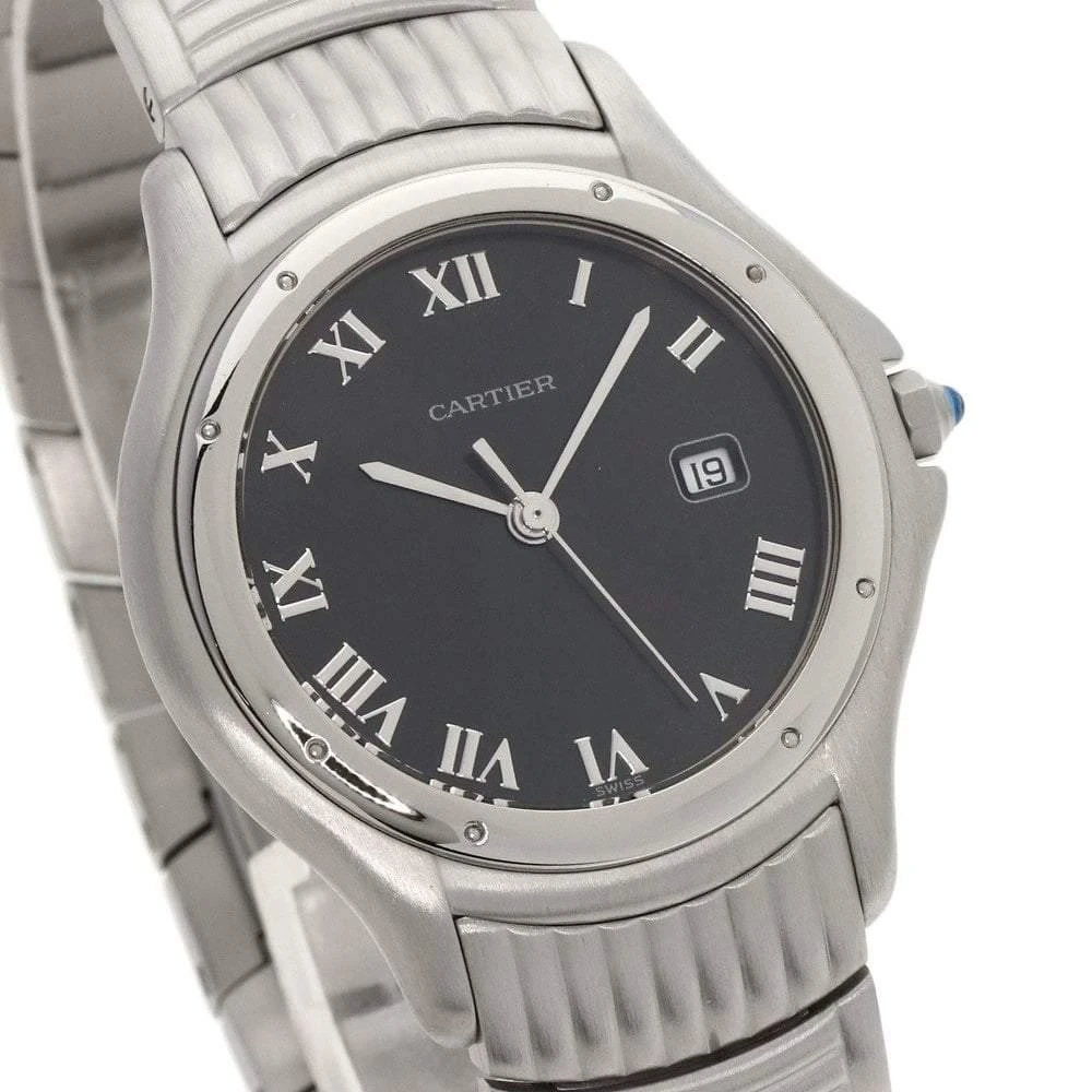 商品[二手商品] Cartier|Cartier Grey Stainless Steel Panthere Cougar Quartz Women's Wristwatch 33mm,价格¥19296,第5张图片详细描述