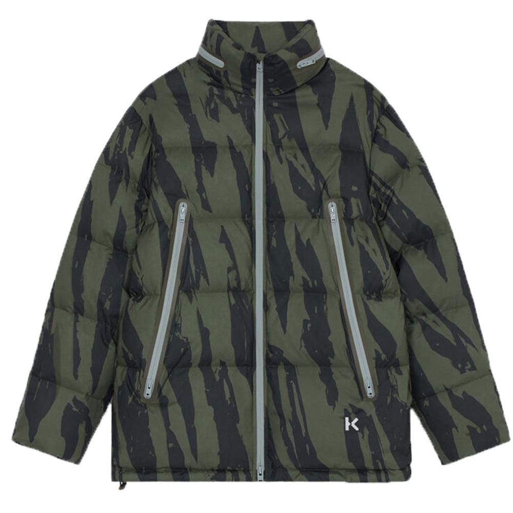 Kenzo Mens Pleat Camo Puffer Jacket Green商品第1张图片规格展示