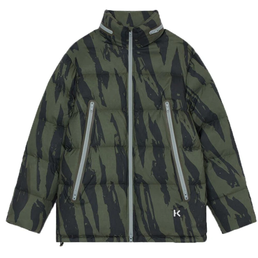 商品Kenzo|Kenzo Mens Pleat Camo Puffer Jacket Green,价格¥2171,第1张图片