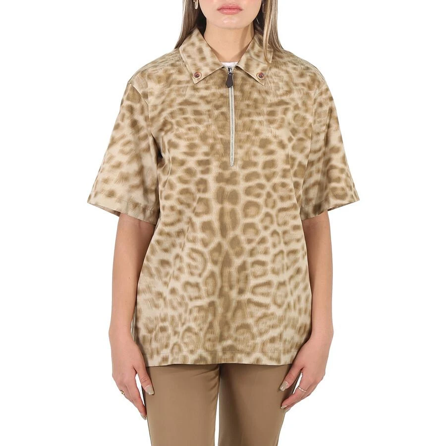 商品Burberry|Ladies Animal Print Short-sleeve Cotton Oversized Shirt,价格¥967,第2张图片详细描述