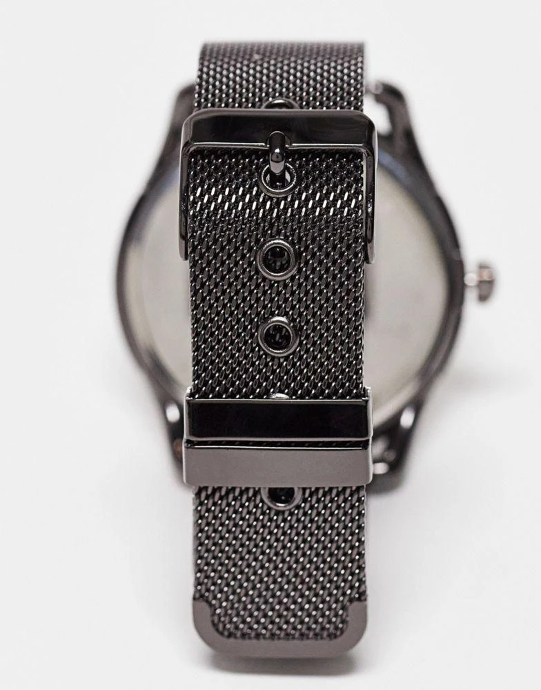 商品Brave Soul|Brave Soul mesh strap watch in gun tone,价格¥197,第2张图片详细描述