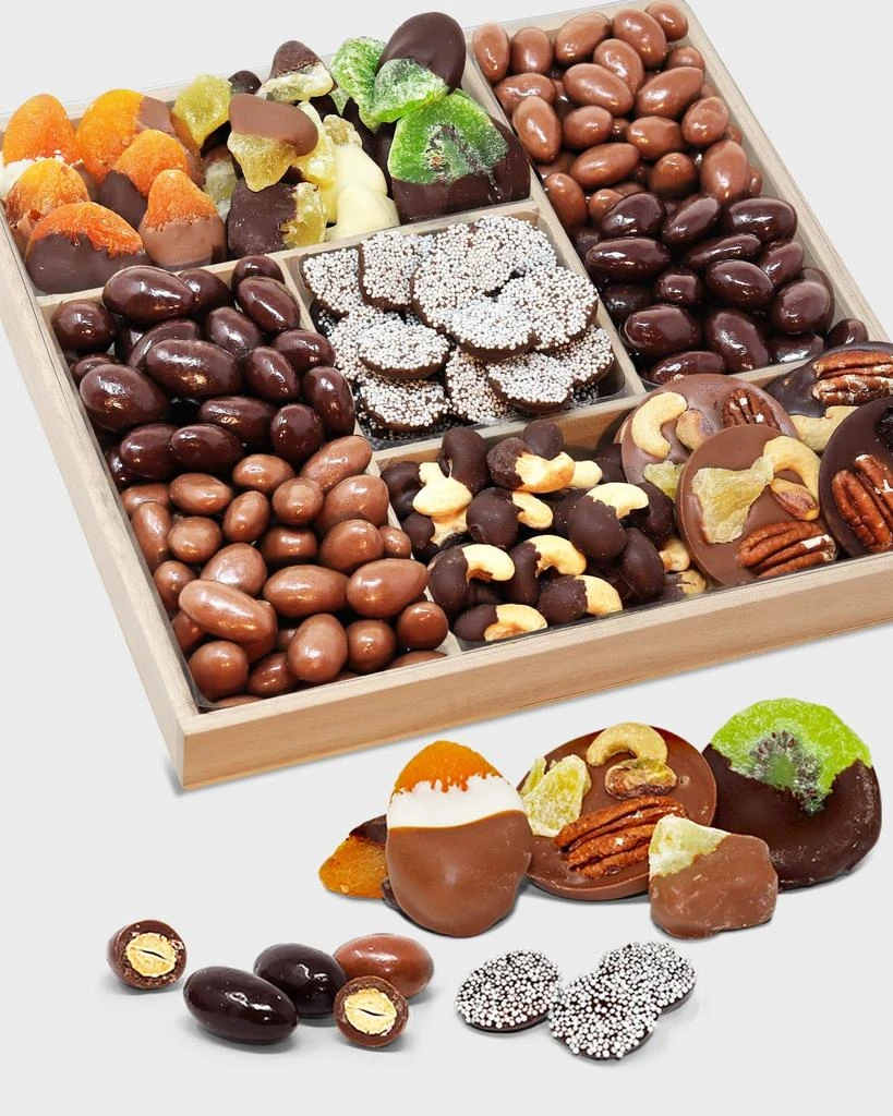 商品Chocolate Covered Company|Spectacular Belgian Chocolate Covered Dried Fruit and Nut Gift Tray,价格¥835,第1张图片