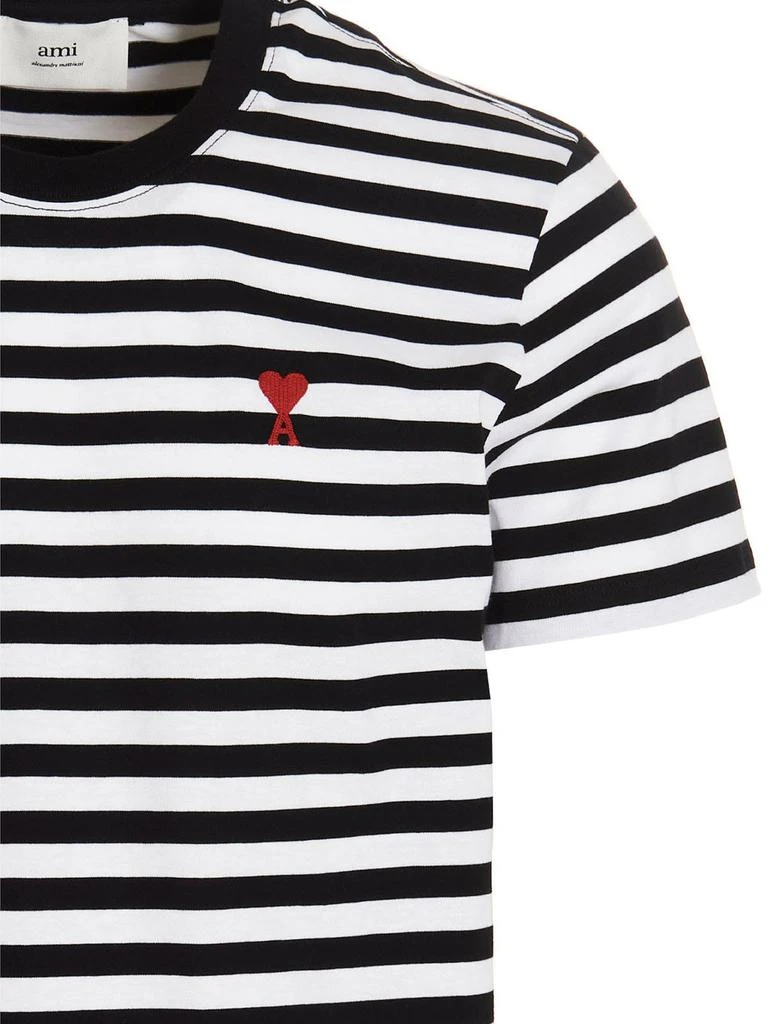 商品AMI|AMI Paris Ami de Coeur Striped Crewneck T-Shirt,价格¥904,第3张图片详细描述