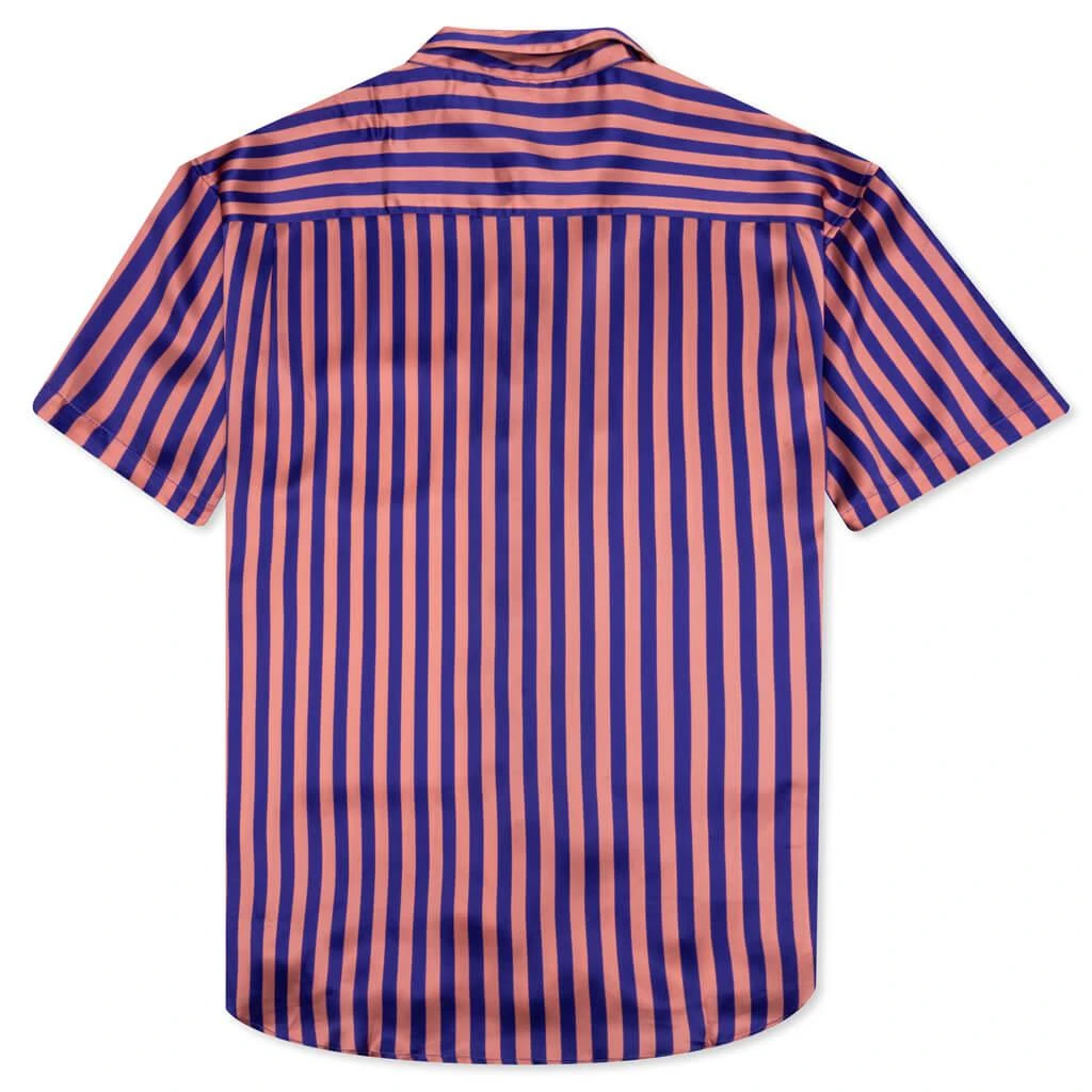 商品STUSSY|Stussy Striped Silk Shirt - Blue,价格¥1217,第2张图片详细描述