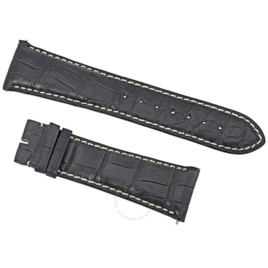 商品Hadley Roma|24 MM Matte Navy Blue Alligator Leather Strap,价格¥372,第1张图片