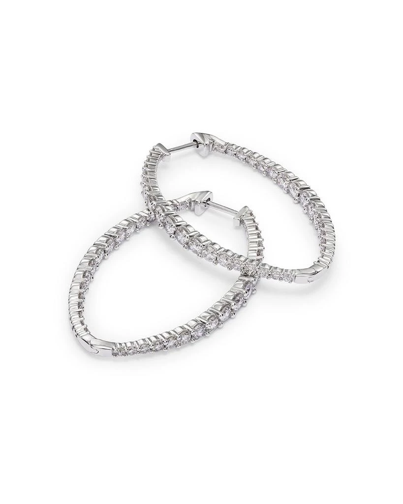 Diamond Inside Out Medium Hoop Earrings in 14K White Gold, 3.0 ct. t.w. 商品