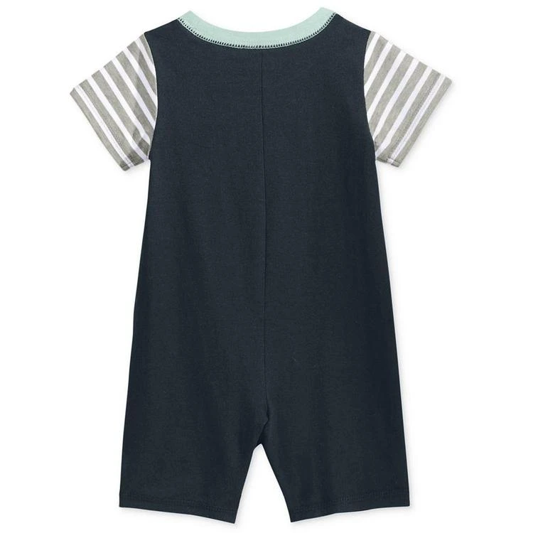 商品First Impressions|Colorblocked Striped Cotton Romper, Baby Boys (0-24 months), Only at Macy's,价格¥60,第3张图片详细描述