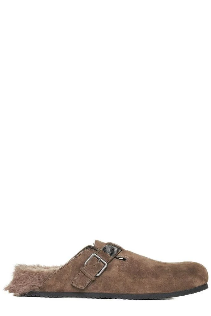 商品Brunello Cucinelli|Brunello Cucinelli Rounded Toe Slip-On Sandals,价格¥5604,第1张图片
