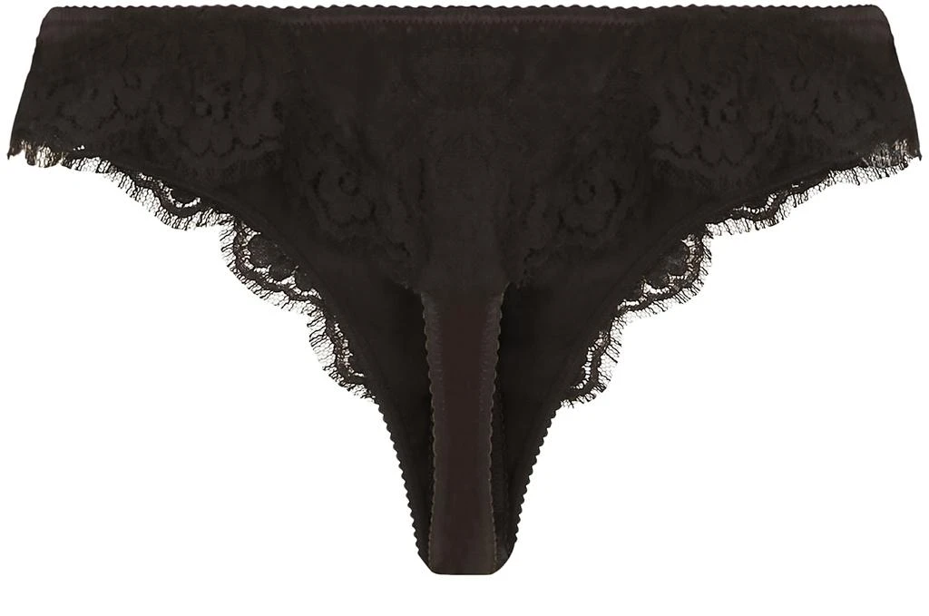 商品Dolce & Gabbana|蕾丝缀饰缎面丁字裤,价格¥3051,第3张图片详细描述