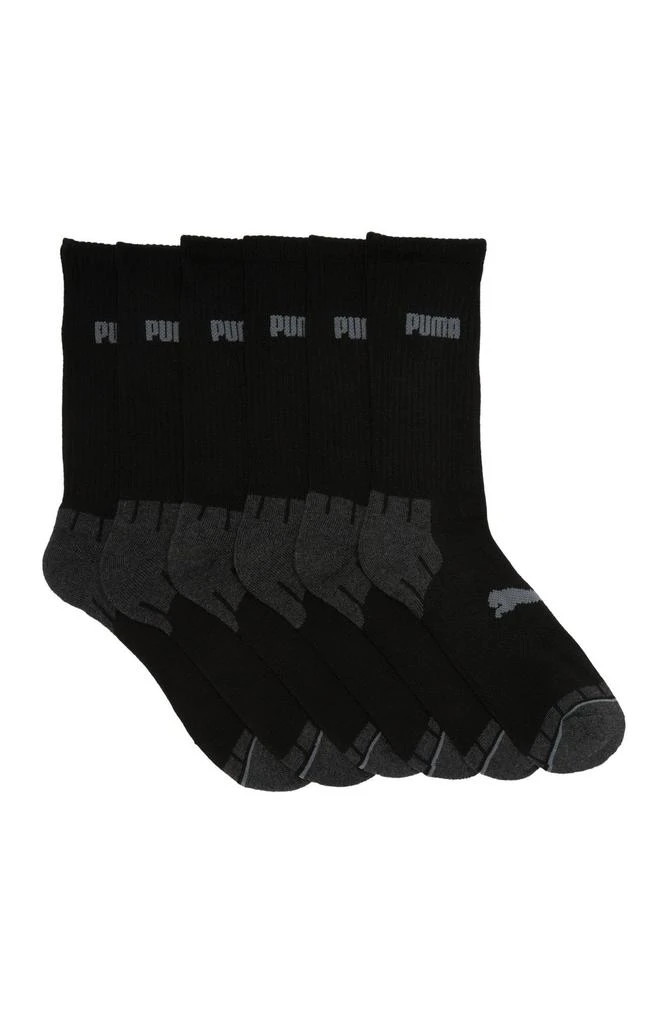 商品Puma|Half Terry Athletic Crew Socks - Pack of 6,价格¥76,第1张图片