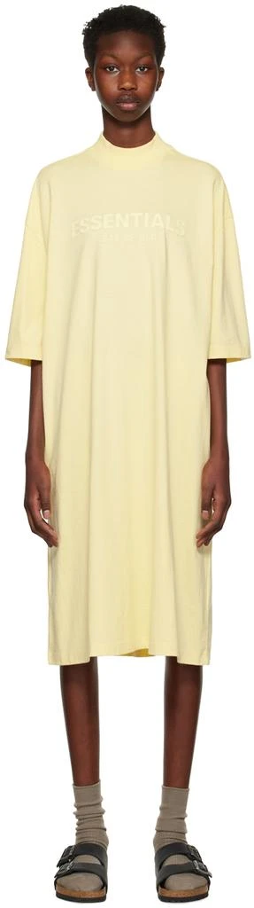 商品Essentials|Yellow Short Sleeve Minidress,价格¥212,第1张图片