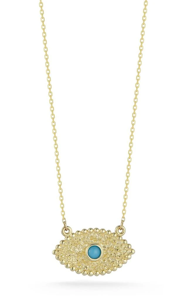 商品Design Lab|14K Gold Evil Eye Necklace With Turquoise,价格¥4146,第1张图片